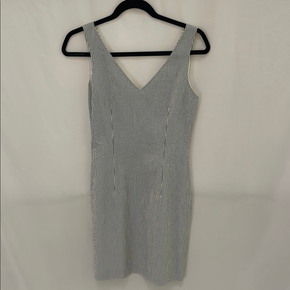 Theory Seersucker Sleeveless Dress